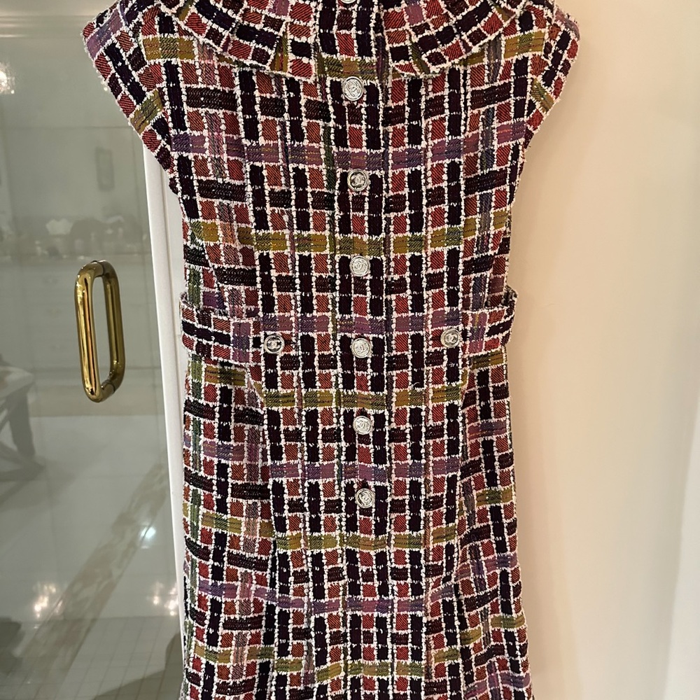 CHANEL Multicolor Tweed Dress